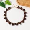 Love Heart Women Clavicle Chain Choker Sweater Chain Retro Acrylic Necklace  Vacation