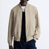 Zara Solid Color Casual Comfortable Long Sleeve Jacket Men Jackets Beige 3918400-711