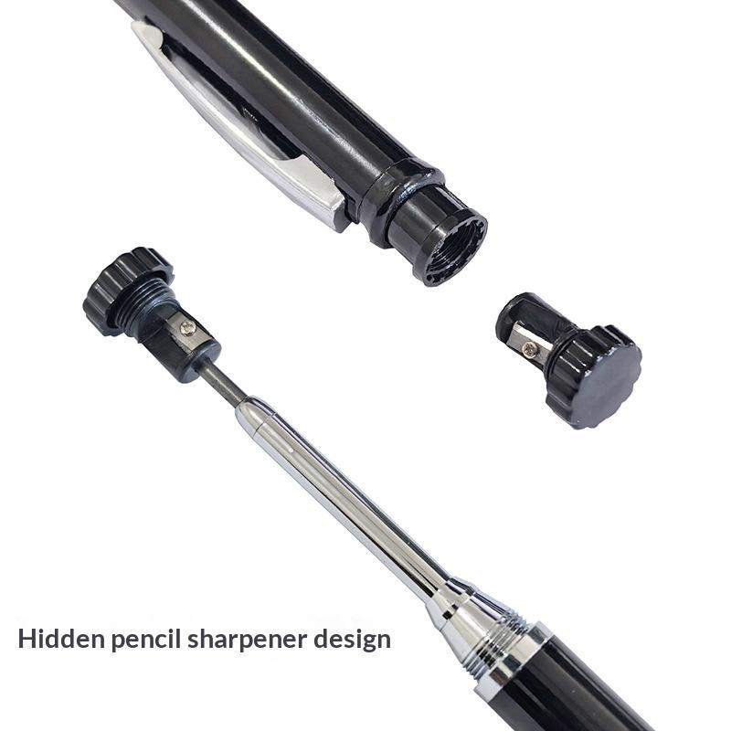 2,8 мм 2-в-1 Деревообрабатывающий механический карандаш со стержнем и встроенной точилкой для глубоких отверстий Плотницкий разметочный карандаш Инструмент