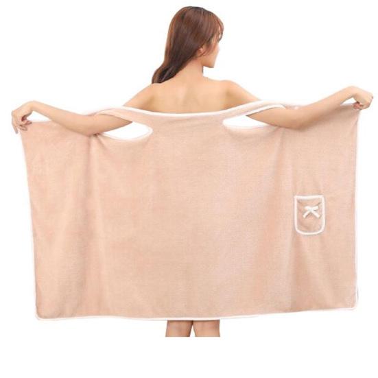 Носимое банное полотенце, мягкое, с высокой водопоглощающей способностью, коралловый флис, женское полотенце для ванной комнаты, полотенце для душа, ежедневное использование