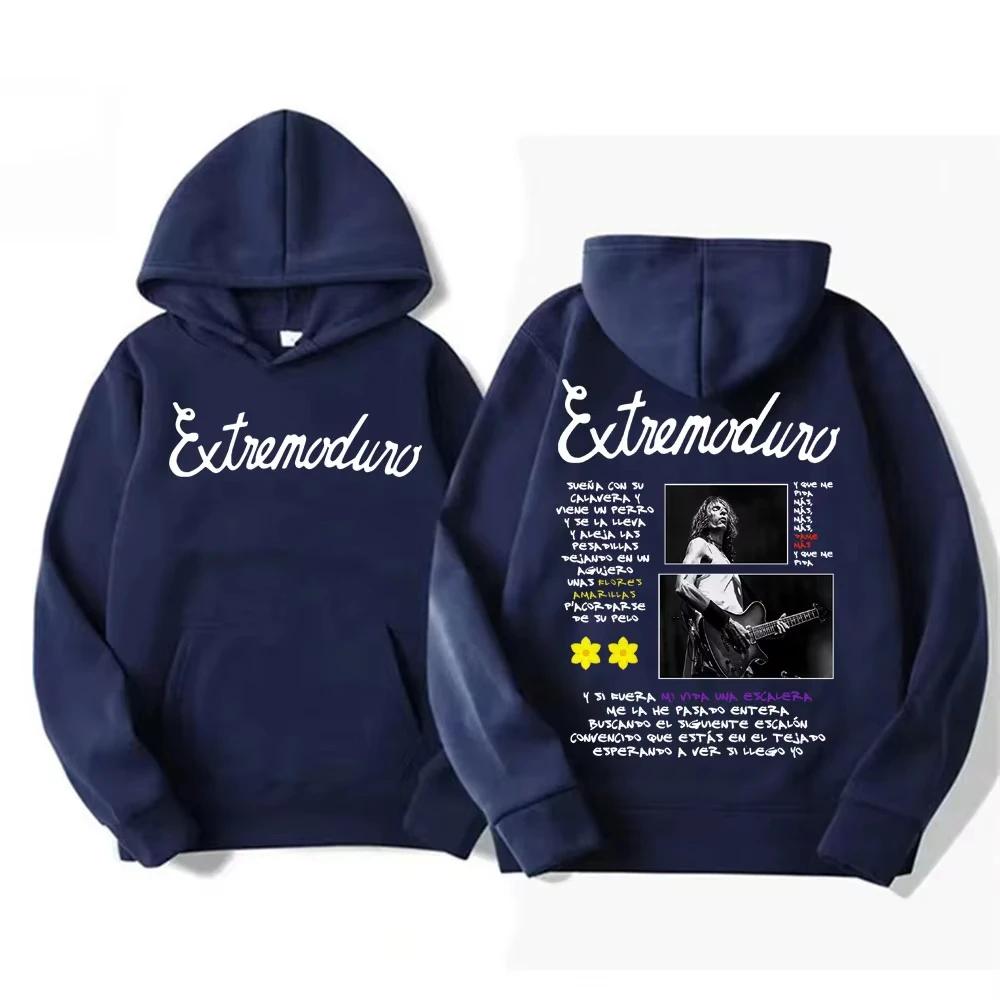 Rock Band Extremoduro Tour 2026 Poster Graphic Print Hoodie Men Women Streetwear Fashion Sweatshirt Streetwear Hip Hop Punk Style Oversized Pullover