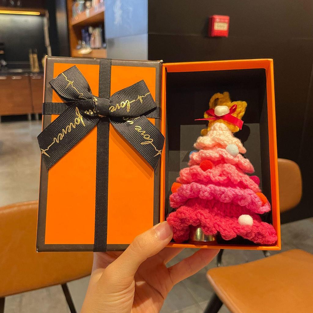 Международная пряжа Крючком Мини Рождественская елка Украшение для автомобиля Подарок