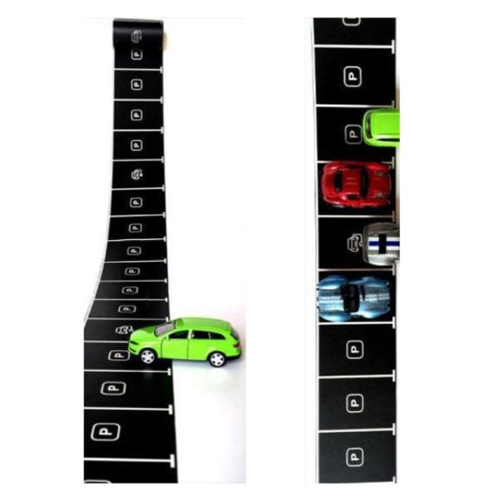 Дорожная лента, черная дорожная дорожка, дорожная лента для автомобиля, миниатюрный декор для кукольного домика, клейкая наклейка без остатков, игрушка для рукоделия для детей