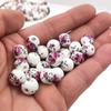Charm Round Ceramic Bead Loose Beads for Crafts Diy Bracelet Nacklace Curtain and Jewelry Making Beaded Handmade Material