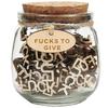 Bad Mood Gift Bottle Pieces Vent Wooden Fucks Letter Gift Jar Funny Office Colleague Friend