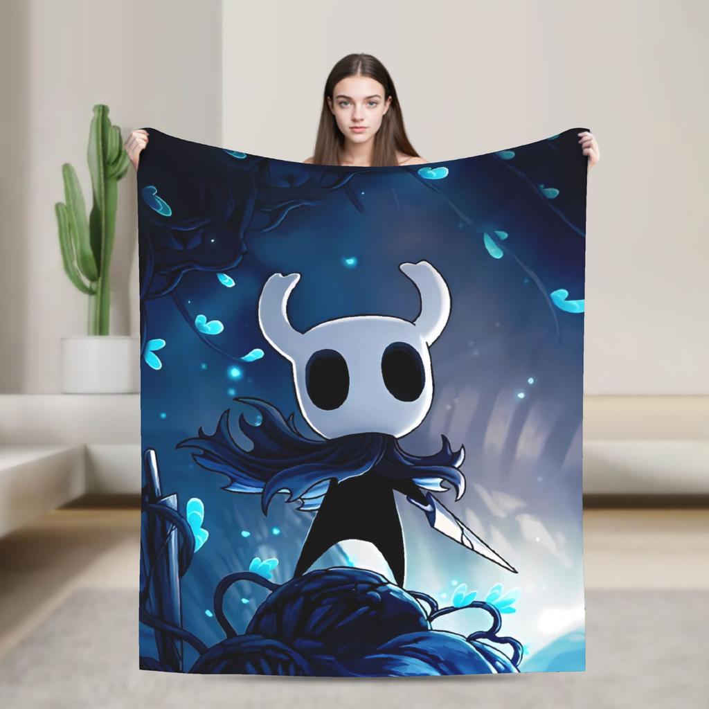 Hollow Knights Super Warm Blanket Girls Boys Plush Bedding Throws Print Couch Chair Flannel Bedspread Sofa Bed Cover