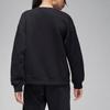 Jordan Embroidered Logo Fleece Sweatshirt Women Tops Black FN5438-010