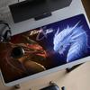 FIRE and ICE Enchanted Dragon Extra Big Mouse Pad Rubber Desk Pad Durable Locking Edge Laptop Mouse Mat for Gamer Home Office