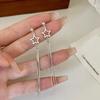 Star Ear Cable Tassel Earrings Niche Design Sense High-end Cold Wind Earrings