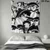 Komi Can't Communicate Wall Tapestry Aesthetic Wall Hanging Printed Fabric Blanket Decorative Tapestries for Bedroom Living Room Home Decor