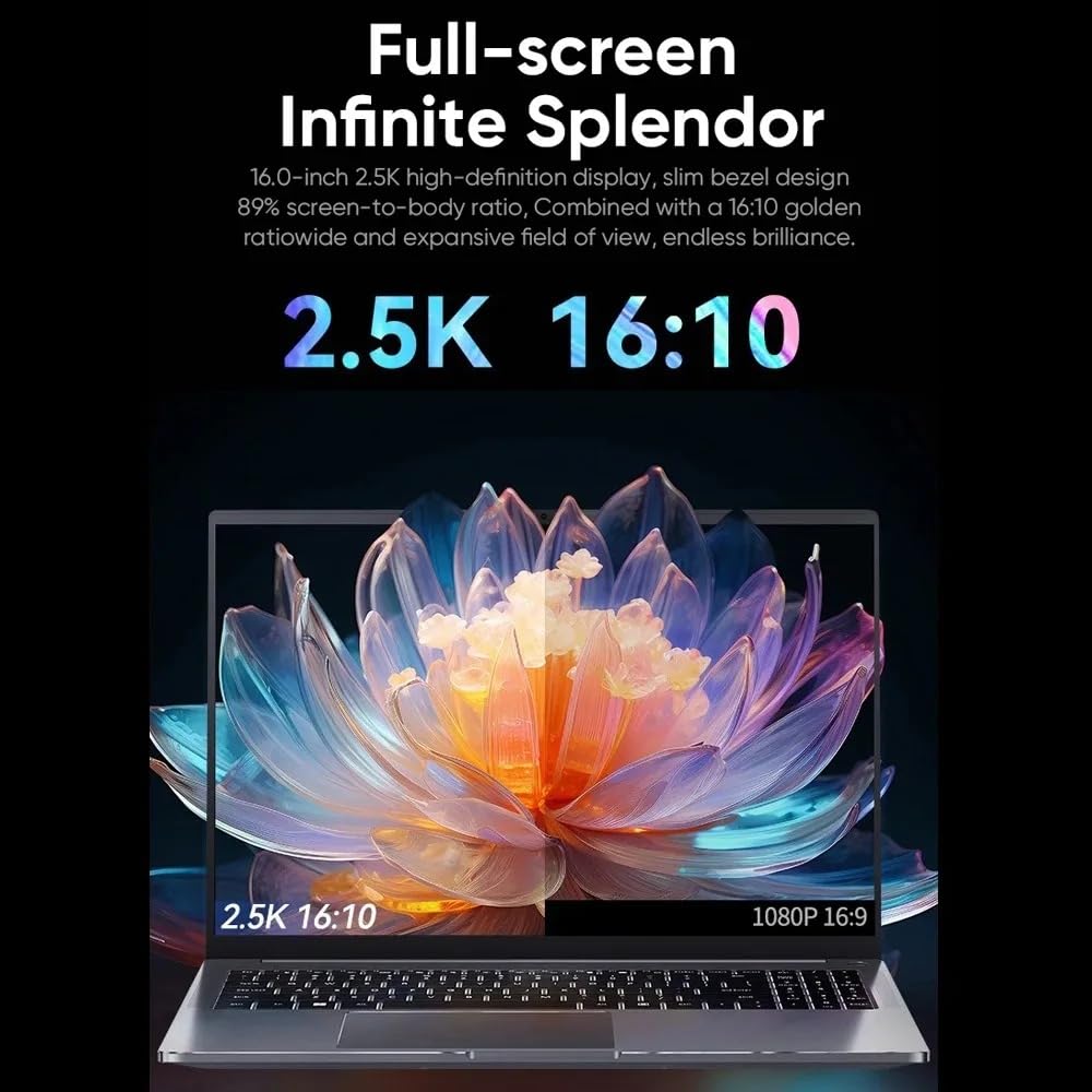 GZBOX laptop AMD Ryzen 7 8845HS to with Window11 Pro 32GB DDR5 5600Mhz 2280 NVME SSD 1TB Metal shell power video Laptop Note Note 16-inch (up 5.1GHz)