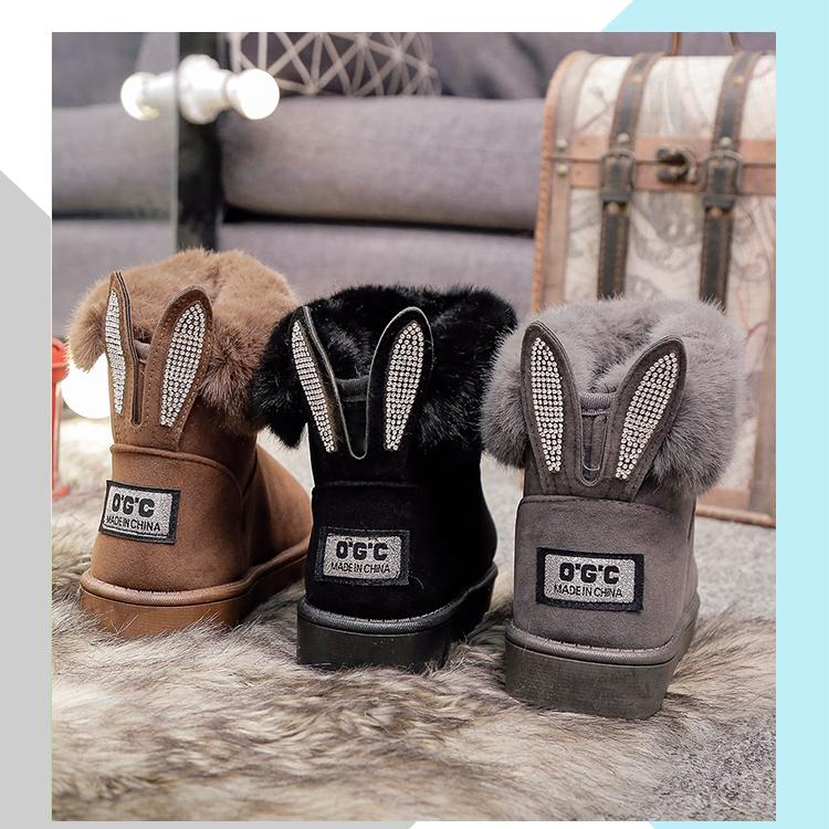 Новые зимние зимние ботинки, женские корейские туфли на плоской подошве, утепленные плюшевые повседневные женские туфли из хлопка с короткими рукавами