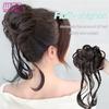 WTB Synthetic Hair Chignon Messy Curly Hair Band with Braid Elastic Scrunchy False Hair Pieces For Women Hairpins Black Brown
