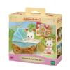 Фигурка коляски Sylvanian Family Chocolate Rabbit Twin, 1 шт., популярные корейские игрушки