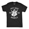 Mens Funny T Shirts Just Here for The Boobies Sarcastic Halloween Ghost Graphic