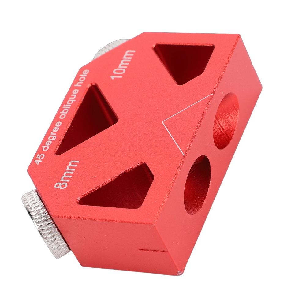 Aluminum Alloy Drill Guide Positioner 9.5mm Drill Bits Hole Locator Jig Woodworking