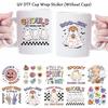 12pcs Halloween Uv Dtf Cup Wrap Stickers-Transfer Decal For Cup Festive Drinkware Decor,Ideal For Halloween Party Favor,Diy Gift
