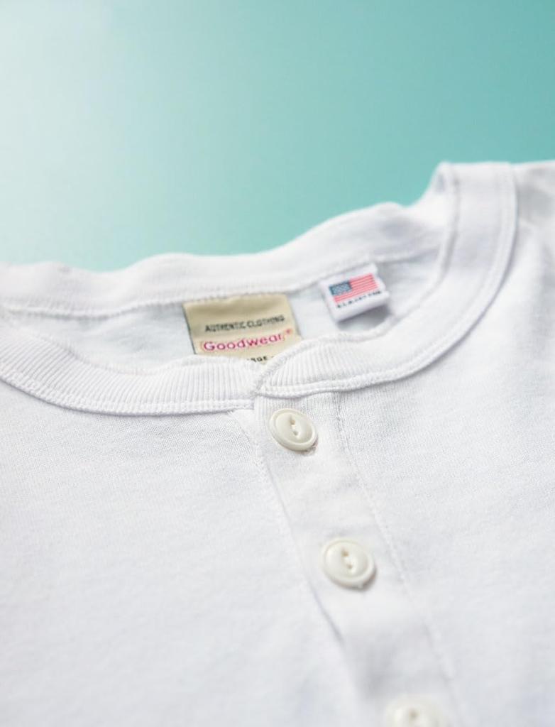 [Goodwear] Футболка-поло с коротким рукавом, классический крой, плотный хлопок 7,6 унций, производство США, мужская, однотонная (Очень большой, Белый)