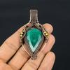 Изумрудная подвеска, Подвеска из медной проволоки 999 пробы, Ювелирные изделия с драгоценными камнями, Подвеска ручной работы, Потрясающие украшения, Подарок для нее
