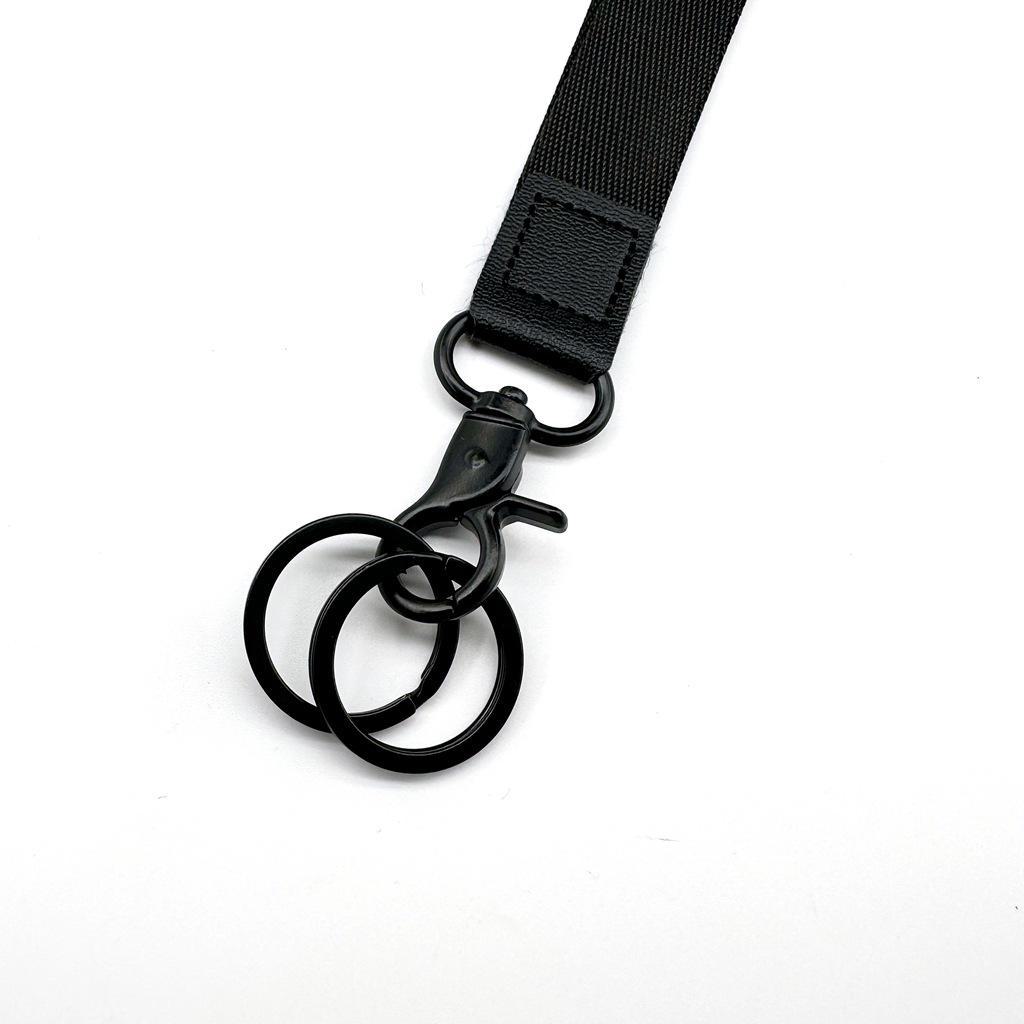 Black Wrist Lanyard Keychain for Men and Women