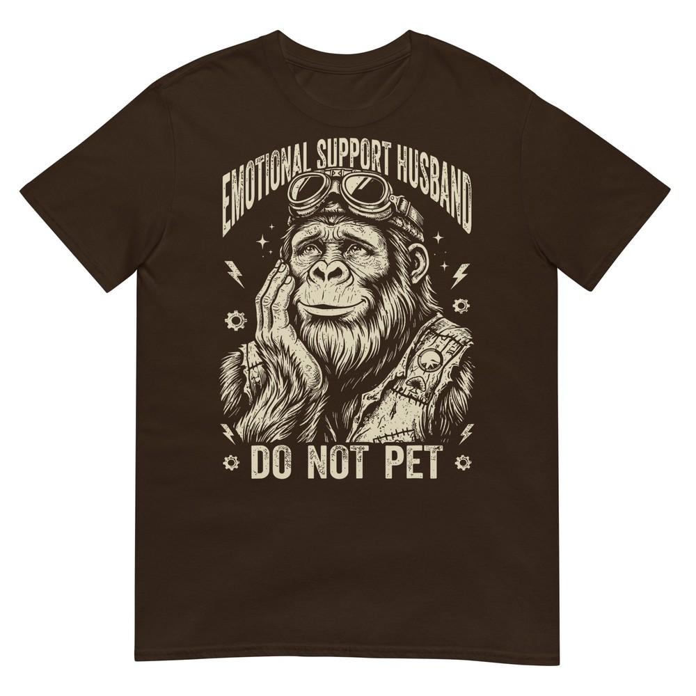 Emotional Support Husband Do Not Pet Bigfoot Sasquatch TShirt