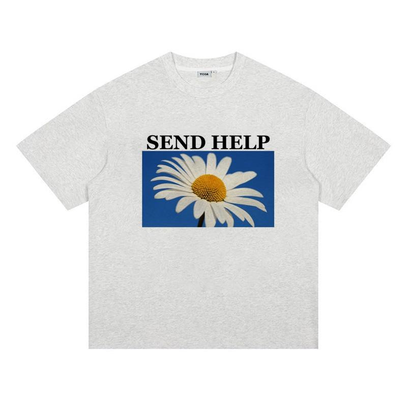 Oversized TShirt Graphic Flower Vintage Streetwear Cotton Harajuku Korean Fashion Aesthetic Short Sleeve Tee Tops Unisex Clothing