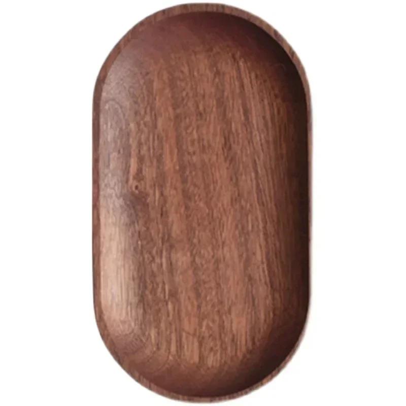 Японская прямоугольная обеденная тарелка, деревянный поднос из грецкого ореха, маленький деревянный поднос в стиле инс