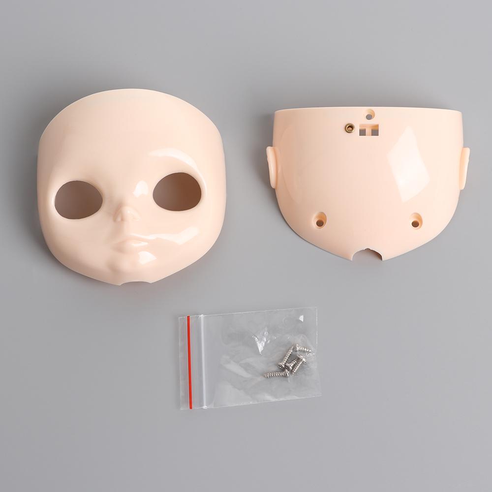 1PC 1/6 Blyth DIY Doll Factory Dolls Faceplate With Backplate 30cm Plastic Blyth No Makeup Face and Screw Toys Accessories