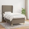 3128321 vidaXL Divan Bed with Mattress Taupe 80x200 Cm Fabric