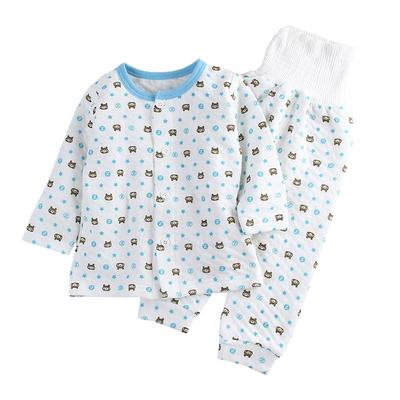 Babykoi Детский теплый топ и низ с толстым животиком, спереди длинный медведь 80 см, пижама, комплект, с застежкой, весна/осень/зима, рукава, для девочек/мальчиков, принт по всей поверхности,