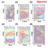 20 Pcs Plastic Waterproof Self Seal Zipper Reclosable Pouches Storage Packaging Bag