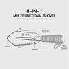 Мультиинструмент 8 в 1, походная лопата, уличная портативная ручная лопата с чехлом для хранения для пеших походов, туризма, садоводства