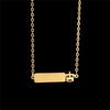 Atoztide Personalized Engrave Name Date Necklace Stainless Steel for Women Crown Heart Link Chain Pendant Jewelry Gift
