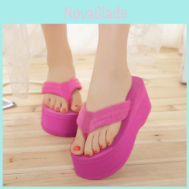 Comfortable Wedge Platform Flip Flops For Womens Summer Beach Outings