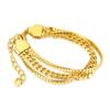 Retro Stainless Steel Flat Snake Chain Fashionable Versatile Multi -Layered Stacked Bracelet For Women 