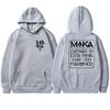 Горячий рэпер Maka Aura Тур 2025 Худи с двусторонней печатью Осень Зима Унисекс мода Y2k Свитшот Мужчины женщины Флисовые пуловеры