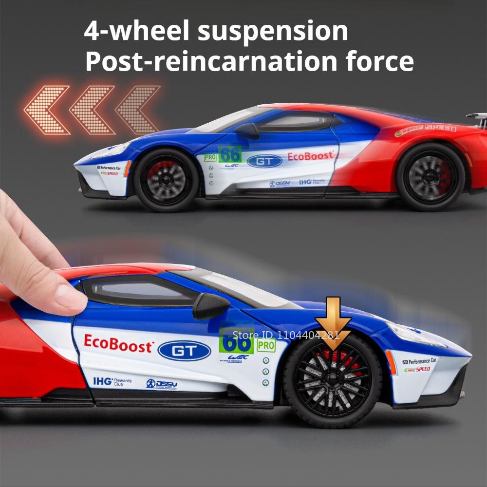 1:24 ГБ Сплав Спортивный Автомобиль Металлическая Модель Игрушки Рулевое Управление Передними Колесами Подвеска Четырех Колес Открывающиеся Двери Миниатюрный Автомобиль Модный Орнамент