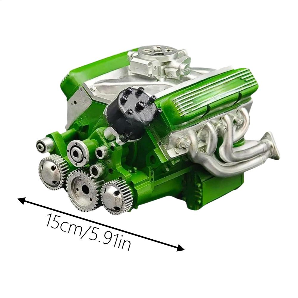 Модель двигателя V8 Смоляная скульптура для домашнего декора Смоляная фигурка Декор стола Домашнее украшение Скульптура Ручная работа для письменного стола Книжная полка