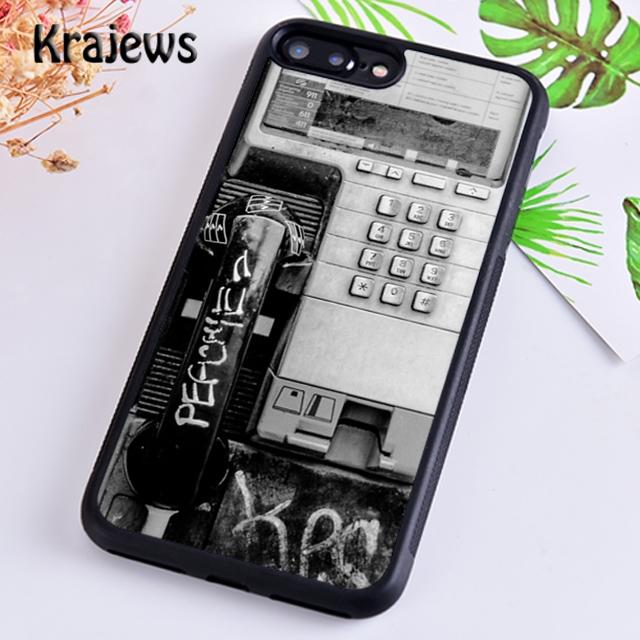 Krajews Retro red Payphone Vintage Payphone Phone Case Cover For IPhone 18 17 Air 16 15 14 plus 11 12 13 pro max Fundas