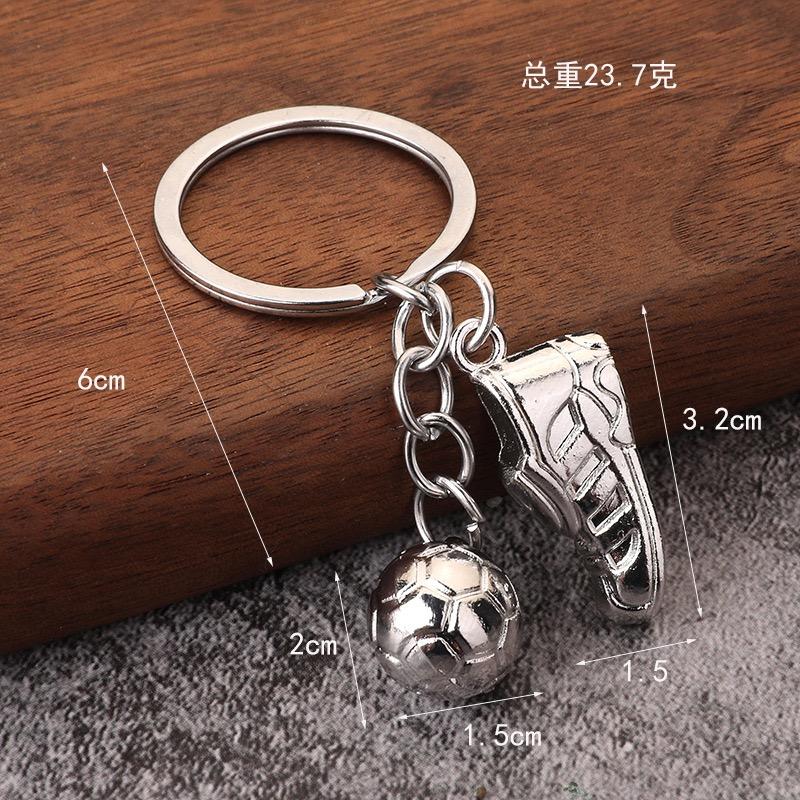 Classic 2Pcs Per Pack Football Sneakers Keychain Unisex Car Backpack Charm Pendant Decoration Accessories For Sports Enthusiasts