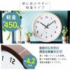 Iris Plaza Radio-Controlled Wall Clock, Natural Color, 25cm Diameter, with Dial, Receives Radio Waves for Accurate Timekeeping, Lightweight at 450g, T