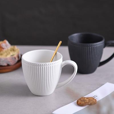 Керамическая кружка для обеда, офисная чашка для питья, вертикальный узор, кофейная чашка, парная чашка для пары, чашка высокой ценности, красивая чашка