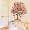 The Rose Flowers On The Big Tree and The Decorative Wall Stickers for The Living Room and Bedroom of The Birdhouse