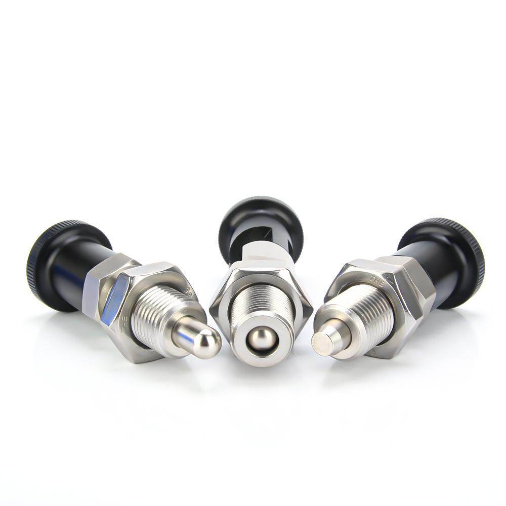 Return & Rest Type Index Bolts Indexing Plunger ,Fine Thread ,Aluminum Knob,Stainless Steel & Carbon steel Knop Plunger