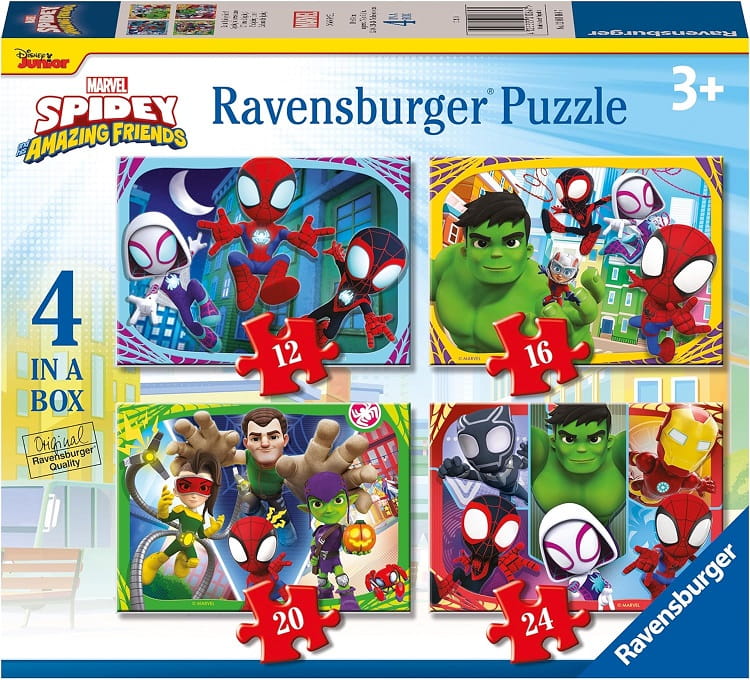 Ravensburger - Puzzle 4W1 - Spidey I Super-Kumple 1064