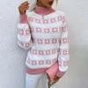 Women's Knitwear Christmas Snowflakes Half Turtleneck Christmas Sweater