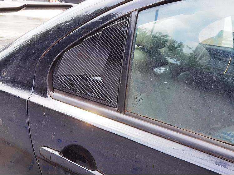 Дефлекторы задних треугольных окон Mitsubishi Lancer EX 09-16 - Внешняя модификация в стиле "Дикая Лошадь".