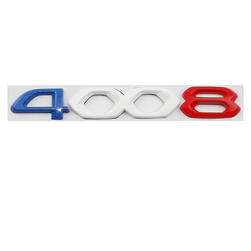 Car 3D Metal Rear Trunk Letters Word Logo Badge Emblem Decals Sticker For Peugeot 2008 3008 4008 5008 2021 2022 2023 Accessories