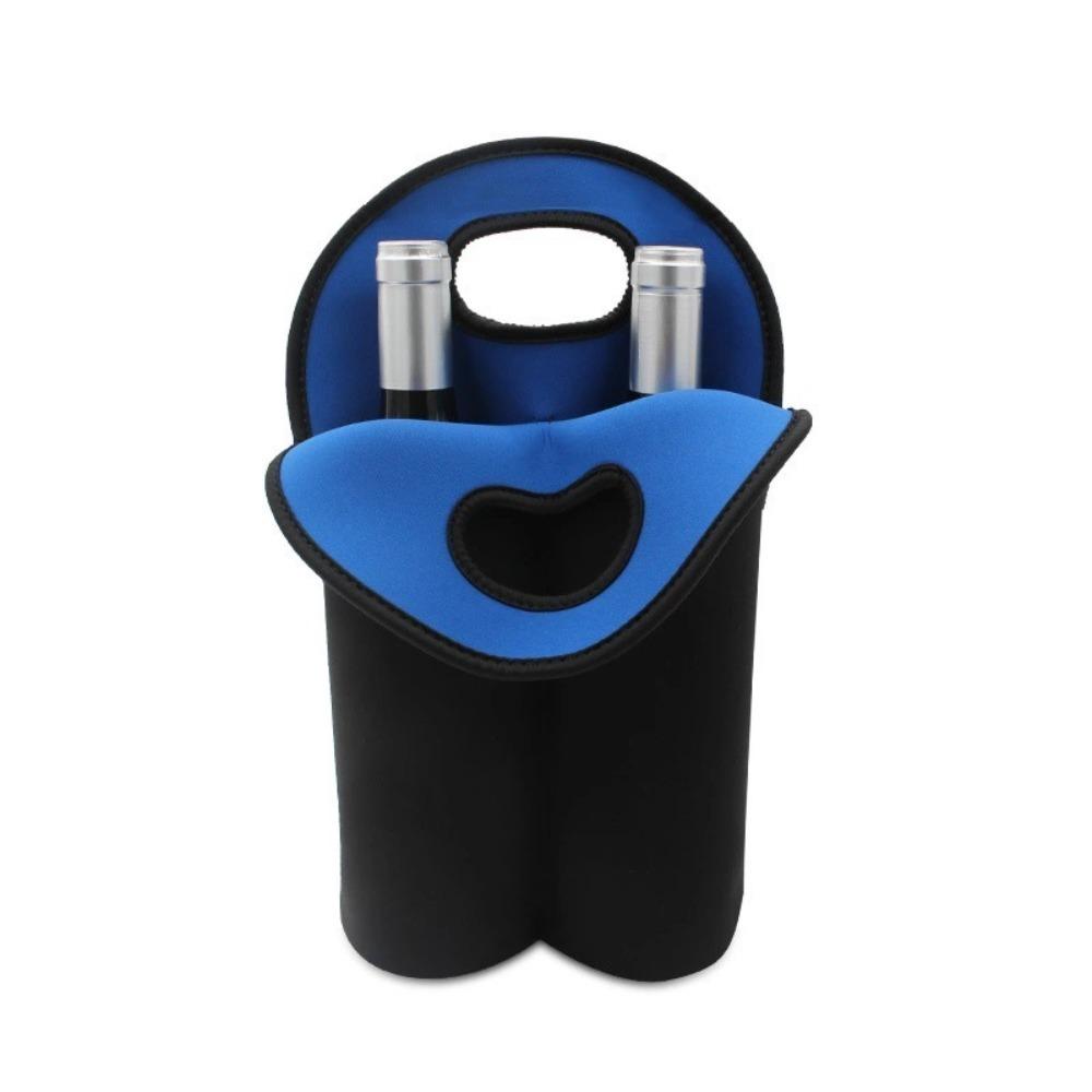 Reusable Wine Travel Carrier With Handle Insulated Wine Bag  Outdoor Camping