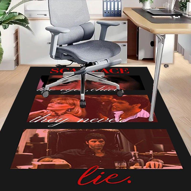 1 шт. Коврик для офисного кресла Scarface, Мягкий, Удобный, Всесезонный, Идеально подходит для дома, спальни или офисного декора, Идеальный подарок для